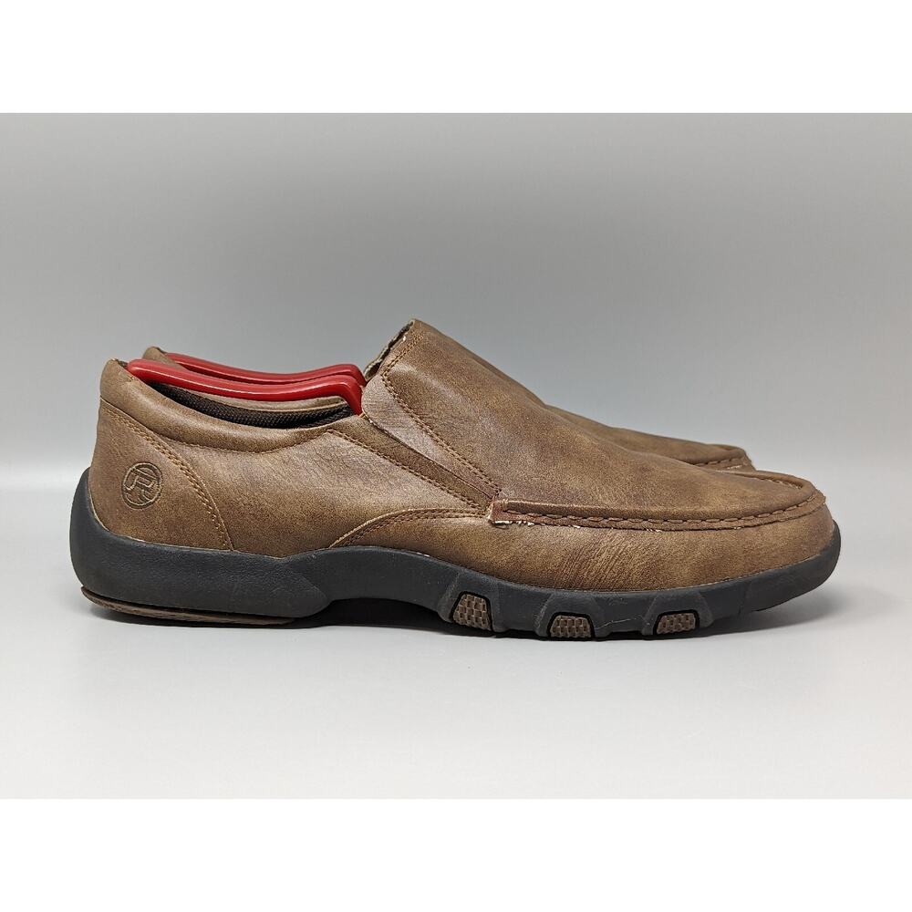 Roper Men's Shoes Driving Slip On Brown Leather Loafers 09-020-01912463 Size 9.5 - Picture 3 of 10